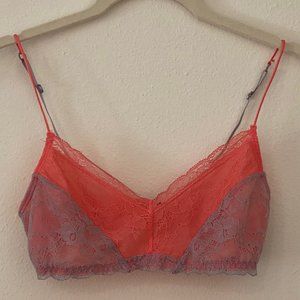 Urban Outfitters Out From Under Lace Bralette, Pink & Gray Lace, Size M, NWOT!